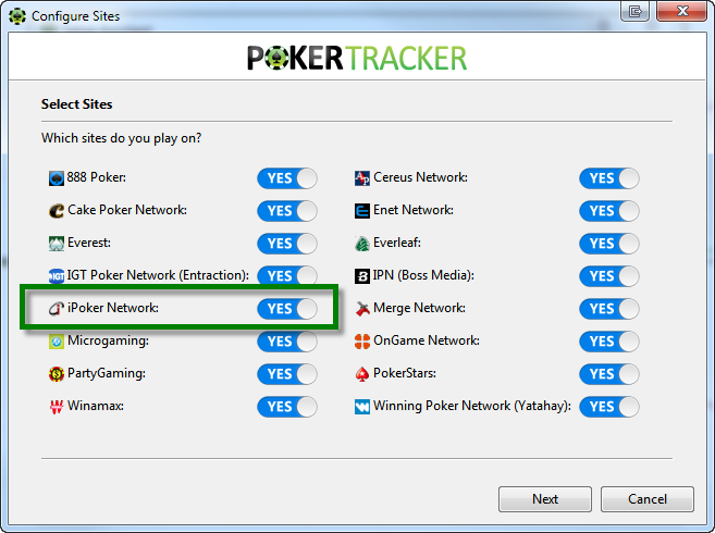 Configuring iPoker Sites