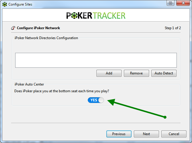 Auto Center Option iPoker Network