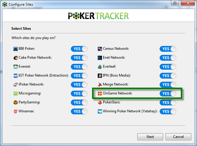 Configuring Poker Tracker 4 Ongame