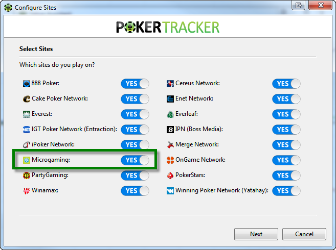 Configuring MicroGaming Poker