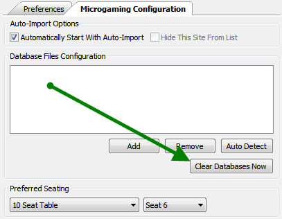 Clearing Microgaming Database