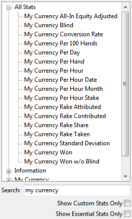 my currency statistics