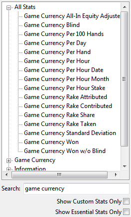 game currency statistics