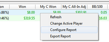 Configure PokerTracker 4 Reports