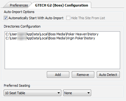 GTECH G2 Configuration