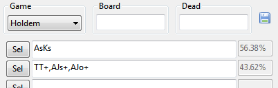 Equity Calculator Ranges