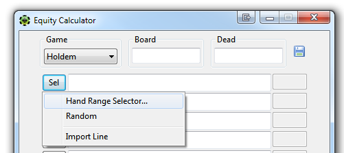 Hand Range Selection