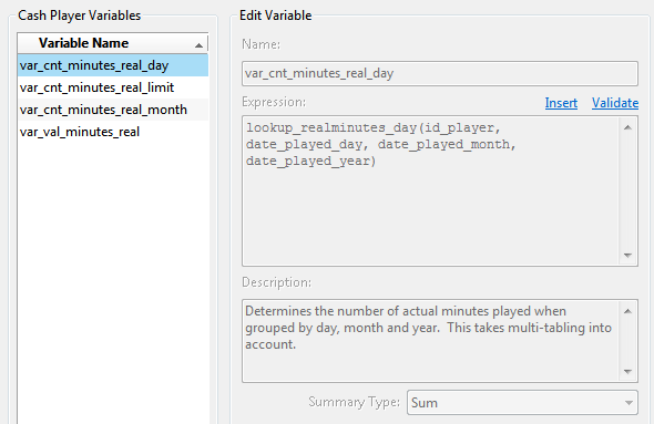 Variable poker stats