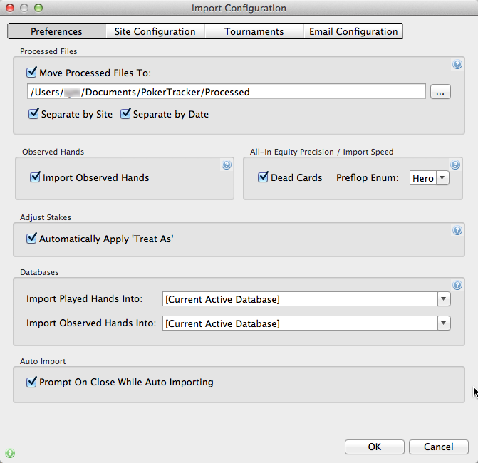 Auto Import Configuration PT4