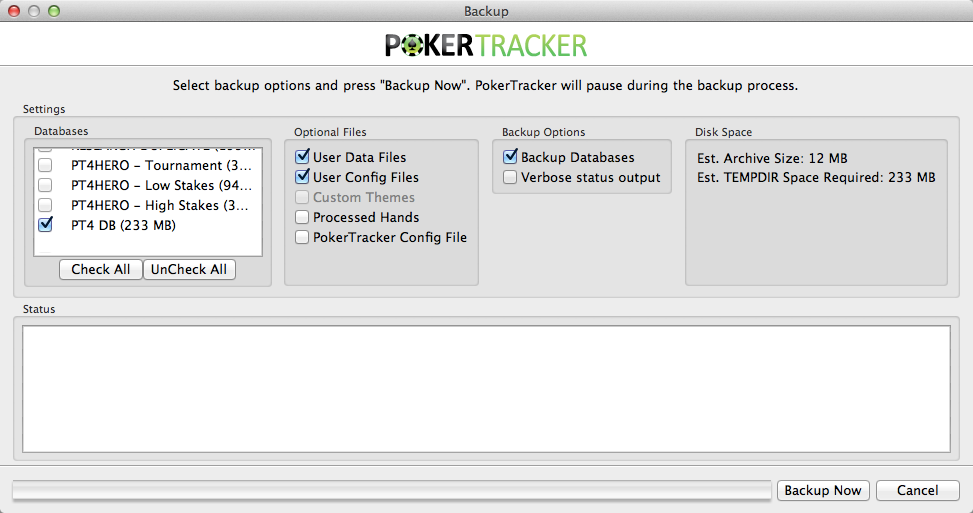 Poker Tracker 4 Backup