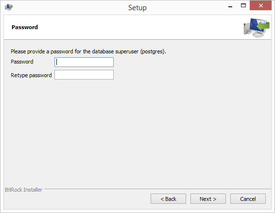 postgreSQL password