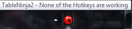 Icon showing none of the hotkeys are working