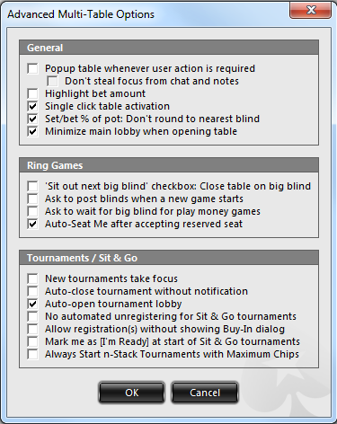 Advanced Multi-Table Options