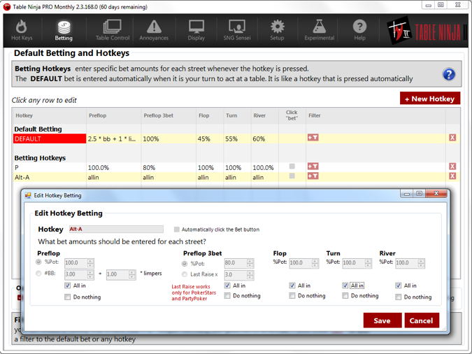 Betting Hotkeys