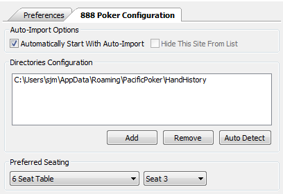 888 Preferred Seating Configuration