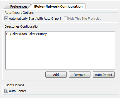 iPoker Configuration