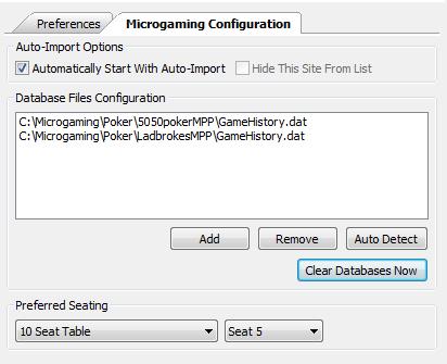 Microgaming Configuration