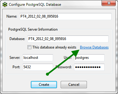 Linking A Database In PT4