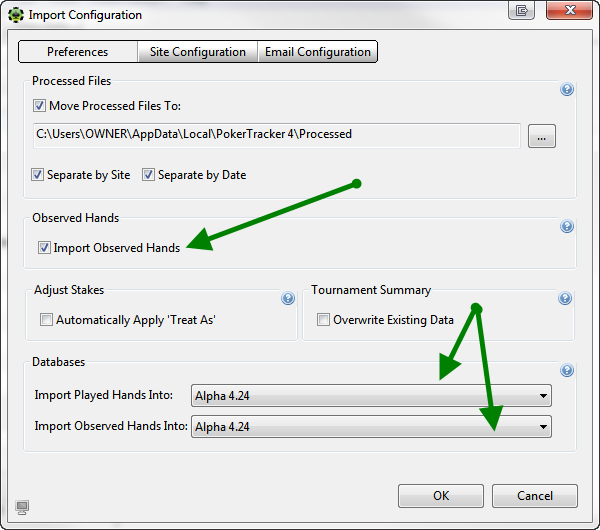 Importing Observed Hands In PT4