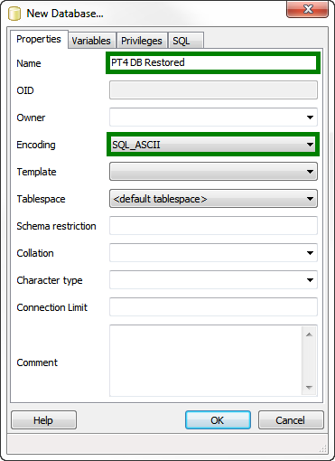 Naming A Restored PT4 DB